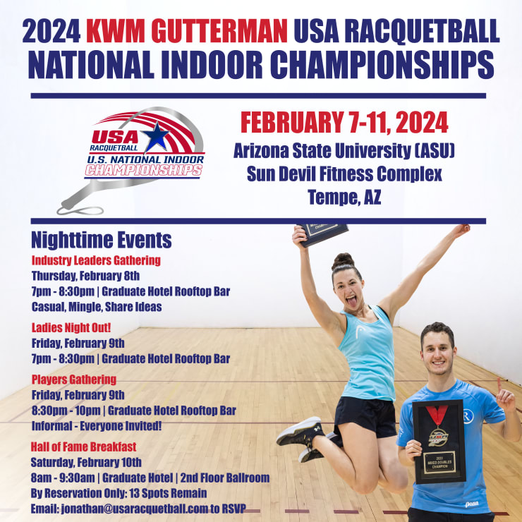 USA Racquetball 2024 KWM Gutterman National Indoor Championships in